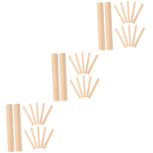 DOITOOL 3 Sätze Holzstangenmodellmaterial Jumbo Dübelsticks Runden Holzbearbeitung Bastelstäbchen Klein Unfertige Dübelstangen Basteldübel Möbel Bastelstock Stöcke Kiefernholz 30 Stück * 3 von DOITOOL