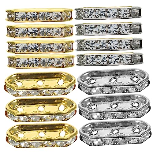 DOITOOL 3 Sätze Hornperlen Anhänger Für Armbänder Uv Perlenverbinder Loch Kleine Abstandsperlen Dekorative Metallperlen Halskette Abstandshalter Perlen Für Schmuck 100 Stück * 3 von DOITOOL