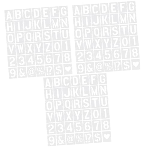 DOITOOL 3 Sätze Inkjet-vorlage Schablone Handwerk Material Brief Schriftzeichen Vorlage Zum Malen Von Buchstaben Das Haustier 42 Stück * 3 von DOITOOL