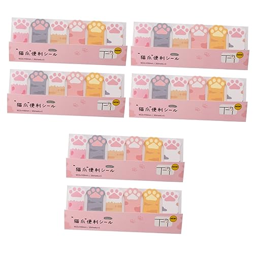 DOITOOL 3 Sätze Katzenpfoten Haftnotizen Süße Selbstklebende Lesezeichen Für Schule Und Büro Praktische Memo Pads Spurlos Ablösbar Hochwertiges Für Notizen Und Erinnerungen 2 Stücke * 3 von DOITOOL