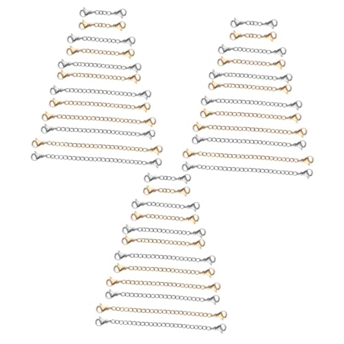 DOITOOL 3 Sätze Kettenverlängerung Mit Karabiner Für Schmuckherstellung Silber Gold Einfach Zu Verwenden Robust Und Praktisch Für Diy Projekte 12 Stück * 3 DOITOOL 3 Sätze Kettenverlängerung Mit Karabiner Für Schmuckherstellung Silber Gold Einfach Zu Verwenden Robust Und Praktisch Für Diy Projekte 12 Stück * 3 von DOITOOL