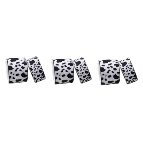 DOITOOL 3 Sätze Kuhmuster Geschenkband Pro Diy Bastelbedarf Für Verpackungen Dekorationen Haaraccessoires Seidenband Für Partys Und Feiertage 2 Rollen * 3 DOITOOL 3 Sätze Kuhmuster Geschenkband Pro Diy Bastelbedarf Für Verpackungen Dekorationen Haaraccessoires Seidenband Für Partys Und Feiertage 2 Rollen * 3 von DOITOOL