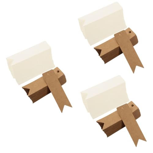 DOITOOL 3 Sätze Leere Karteikarten Preisschild Kleine Hängeetiketten Verkaufsanhänger Für Den Einzelhandel Kleidungsschilds Aufhängelaschen Für Den Einzelhandel Papier 200 Stück * 3 von DOITOOL