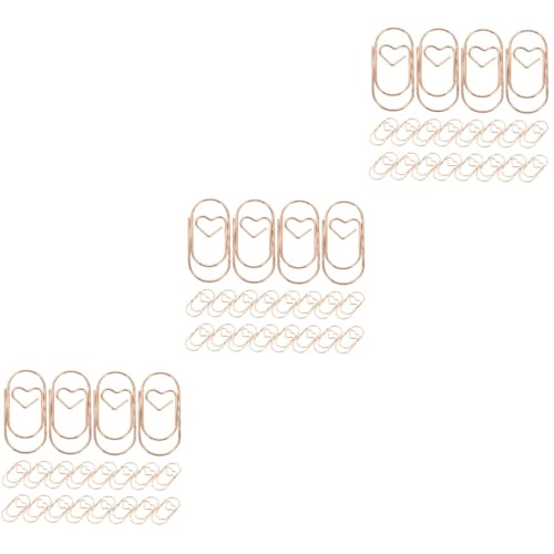 DOITOOL 3 Sätze Lesezeichen Aus Metall Bürobedarf Die Schreibwaren Mehrfarbige Büroklammern Lustige Büroklammer Büroklammern Aus Metall Zum Basteln Papierclips Roségold 20 Stück * 3 von DOITOOL