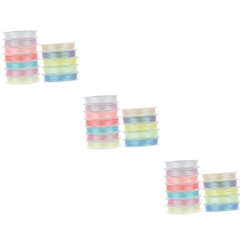 DOITOOL 3 Sätze Leuchtende Stickgarne Nachtleuchtende Nähfäden Für Diy Stickerei Handarbeiten Und Dekoration Pro Farben 12 Rollen * 3 von DOITOOL