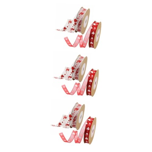 DOITOOL 3 Sätze Liebesdruckband Herz Ripsband Dekorativ Valentinstag Dekoration Valentinsdekoration Dekobänder Blumenstraußdekorationsbänder Festliche Geschenkbänder Polyester 2 Rollen * 3 DOITOOL 3 Sätze Liebesdruckband Herz Ripsband Dekorativ Valentinstag Dekoration Valentinsdekoration Dekobänder Blumenstraußdekorationsbänder Festliche Geschenkbänder Polyester 2 Rollen * 3 von DOITOOL