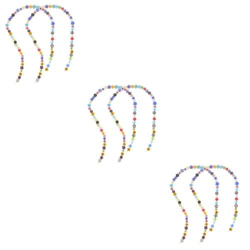 DOITOOL 3 Sätze Lose Glasperlen Spacer Farbe Klein Blumen- Handwerk Abstandshalter Lose Perlen Bunte Blumenförmige Perlen Perlen-anhänger Blumenförmige Bunte Perlen Diy-perlen 2 Saiten * 3 von DOITOOL