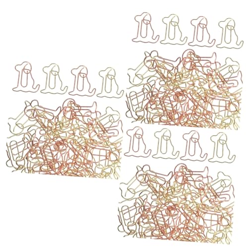 DOITOOL 3 Sätze Mehrfarbige Lesezeichen Papierclip Kleine Clips Welpenclip Schreibwaren Schulsachen Büroklammern Schöne Büroklammer Hundebriefpapier Rostfreier Stahl 50 Stück * 3 von DOITOOL