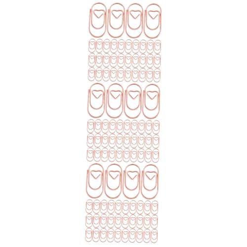 DOITOOL 3 Sätze Metall Büroklammern Herzform Praktische Kleine Papierclips Für Dokumente Lesezeichen Und Kreative Dekorationen Für Büro Und Zuhause 200 Stück * 3 von DOITOOL
