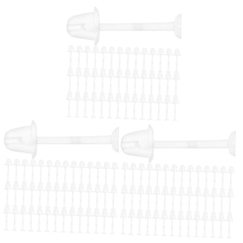DOITOOL 3 Sätze Ohrringe Mit Ohrsteckern Und Ohrstoppern Transparente Ohrstecker Für Diy Ohrschmuck Für Schmuckdesigner Und Bastler 300 Stück * 3 von DOITOOL