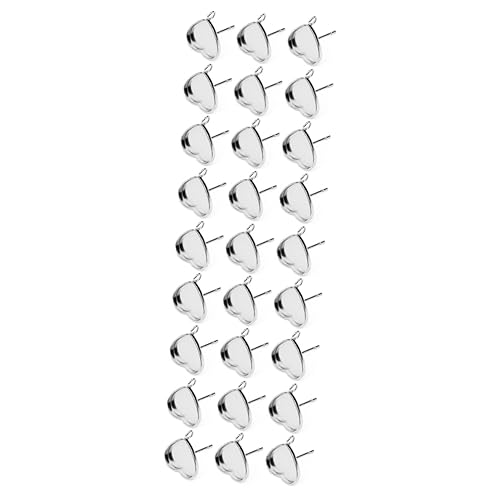 DOITOOL 3 Sätze Ohrstecker Rohlinge Herzform Diy Ohrringe Zubehör Für Kreative Schmuckgestaltung Basis Stahlfarbe Für Ohrstecker 20 Stück * 3 von DOITOOL