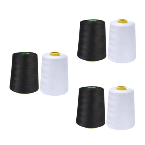 DOITOOL 3 Sätze Polyester Nähgarn Quilt Nähschnur Nähen Schneidern Stoff Stickgarn Grundgarn Kurzwarengarn Zum Nähen Bunte Schwarze Nähte Stickerei 2 Stück * 3 von DOITOOL