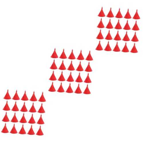 DOITOOL 3 Sätze Quasten Ohrringe Zubehör Für DIY Schmuckherstellung Rot Weiche Quasten Für Kreative Bastelprojekte Für Schmuckdesign Und 30 Stück * 3 von DOITOOL