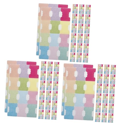 DOITOOL 3 Sätze Reißfestes Klassifizierungsetikett Buchmarker Haftnotizen Kleine Haftnotizen Ordner Indexseite Farbige Registerkarten Haftnotizen Lesezeichen 20 Blätter * 3 von DOITOOL