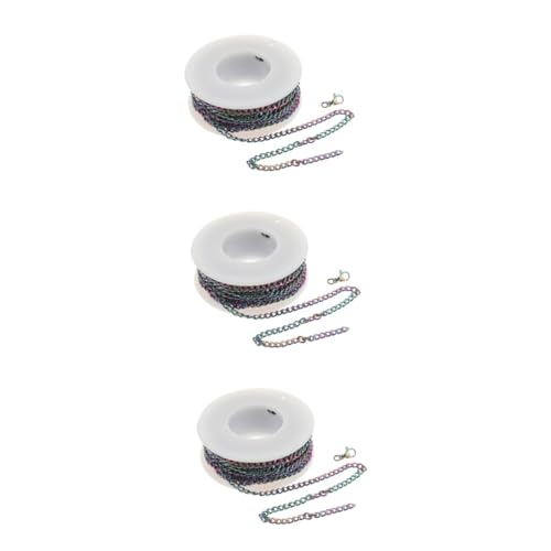 DOITOOL 3 Sätze Schmuckherstellung Kette DIY Halskette Zubehör mit Karabiner Verschluss für Handwerksprojekte Langlebig und Rostfrei für Armbänder von DOITOOL