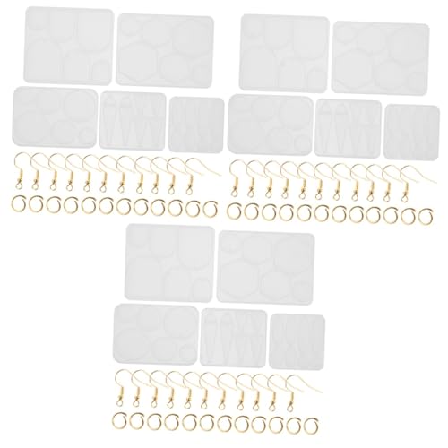 DOITOOL 3 Sätze Silikonformen für Ohrringe und Anhänger Teiliges mit Zubehör für Diy Schmuckherstellung und Epoxidharz Leicht zu Reinigen Anfänger von DOITOOL