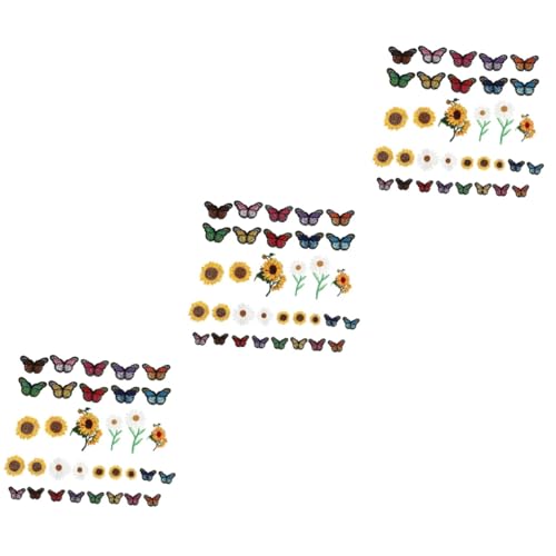 DOITOOL 3 Sätze Sonnenblumen Schmetterlinge Applikationen Für Kleidung Bestickte Bügelflicken Für Diy Mode Und Kreative Stoffdekoration 33 Stück * 3 DOITOOL 3 Sätze Sonnenblumen Schmetterlinge Applikationen Für Kleidung Bestickte Bügelflicken Für Diy Mode Und Kreative Stoffdekoration 33 Stück * 3 von DOITOOL
