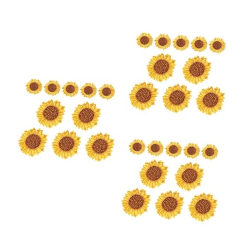 DOITOOL 3 Sätze Sonnenblumen Stickereien Patches Diy Applikationen Für Kleidung Rucksäcke Und Scrapbooks Klein Groß Bügel Und Nähflicken Für Kreative Reparaturen 10 Stück * 3 von DOITOOL