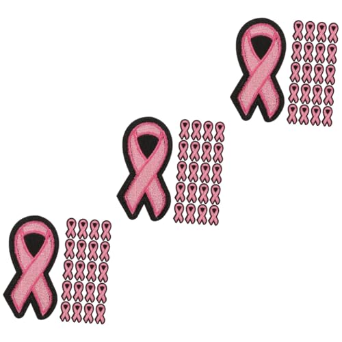DOITOOL 3 Sätze Stoff-accessoire Buntes Band Weiß Band Annähen Brustband Samtband Gestickte Aufnäher Flicken Aufnähen Band Zum Basteln Krebsband Polyester Rosa 40 Stück * 3 von DOITOOL