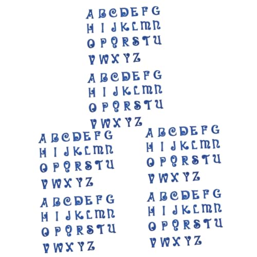 DOITOOL 3 Sätze Stoffaufnäher Mit Buchstabenstickerei Flicken Für Kleidung Alphabet-patches Nähen Alphabet-stickerei-patch Kleidungsflicken Klebrige Buchstaben Tuch Klein Blue 52 Stück * 3 von DOITOOL