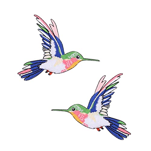 DOITOOL 3 Sätze Symmetrische Hummingbird Bügelflicken Für Kleidung Diy Nähbedarf Gestickte Applikationen Für Jacken Hüte Und Heimtextilien 2 Stück * 3 von DOITOOL