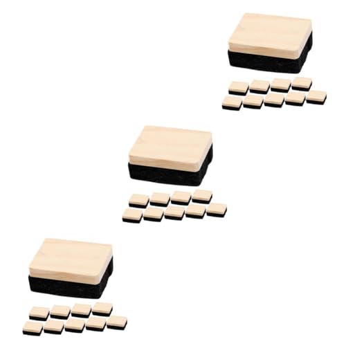 DOITOOL 3 Sätze Tafelschwämme Aus Holz Und Filz Effektive Radierer Für Schultafeln Whiteboards Und Schonend Zur Oberfläche Für Täglichen Gebrauch 10 Stück * 3 von DOITOOL
