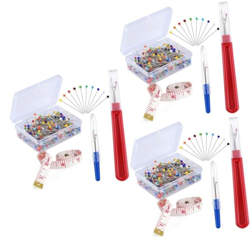 DOITOOL 3 Sätze Teile Stickset für Handstickerei mit Bunten Perlen Langlebigem Nahttrenner Maßband Nähwerkzeug für DIY Projekte und Einfaches Nadel Nahttrenner Maßband DOITOOL 3 Sätze Teile Stickset für Handstickerei mit Bunten Perlen Langlebigem Nahttrenner Maßband Nähwerkzeug für DIY Projekte und Einfaches Nadel Nahttrenner Maßband von DOITOOL