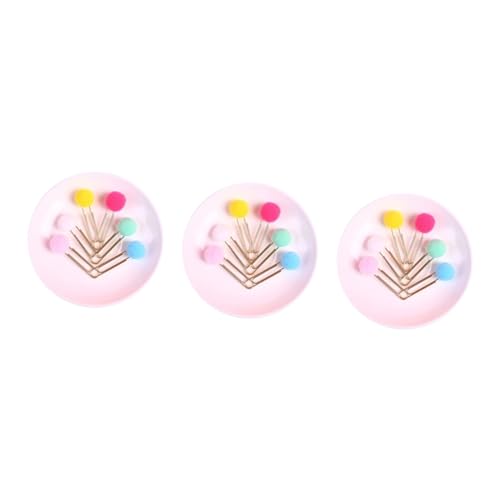 DOITOOL 3 Sätze Teiliges Bunter Pompon Haarball Papierklammern Aus Metall Kreative Lesezeichen Und Büroklammern Rot Weiß Grasgrün Und Himmelblau Für Notizen Und Dokumente 18 Stück * 3 von DOITOOL