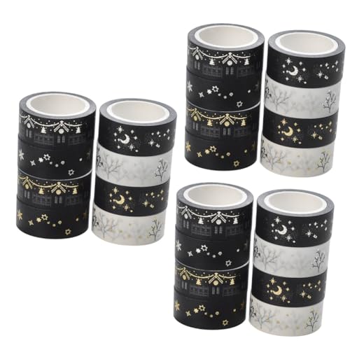 DOITOOL 3 Sätze Teiliges Diy Scrapbook Washi Tape Dekoratives Klebeband Für Journaling Bastelprojekte Und Verpackungen Vielseitig Einsetzbar Für Erwachsene 8 Stück * 3 von DOITOOL