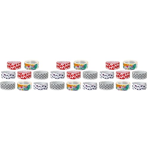 DOITOOL 3 Sätze Teiliges Diy Washi Tape Handreißbare Dekorative Klebebänder Für Scrapbooking Und Tagebuch Bunte Papierstreifen Mit Niedlichen Motiven Für Kreative 8 Stück * 3 von DOITOOL