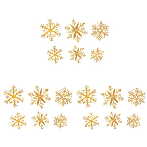 DOITOOL 3 Sätze Teiliges Goldene Schneeflocken Stickerei Patches Für Diy Kleidung Aufbügelbare Stoffapplikationen Für Weihnachtsdekoration Und Kreative Bastelprojekte 6 Stücke * 3 von DOITOOL