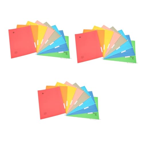 DOITOOL 3 Sätze Teiliges Hängende Aktenordner Aus Strapazierfähigem Papier Dokumenten Organizer Für Büro Und Zuhause Mit Klassifizierungsschildern Und Breiter Öffnung 8 Stücke * 3 von DOITOOL