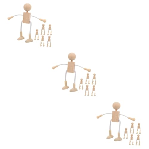 DOITOOL 3 Sätze Teiliges Holzpuppen Zum Bemalen Unvollendete Holzfiguren Für Diy Bastelarbeiten Spielzeuge Für Handwerkliche Projekte Und Fantasievolles 6 Stück * 3 DOITOOL 3 Sätze Teiliges Holzpuppen Zum Bemalen Unvollendete Holzfiguren Für Diy Bastelarbeiten Spielzeuge Für Handwerkliche Projekte Und Fantasievolles 6 Stück * 3 von DOITOOL