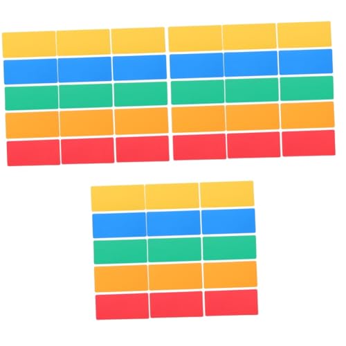 DOITOOL 3 Sätze Teiliges Magnetische Beschriftungslabel Mit Abwischbarem Schreiben Wiederverwendbare Magnetetiketten Für Whiteboard Kühlschrank Und Büro Farbige Haftnotizen 15 Stücke * 3 von DOITOOL