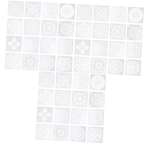 DOITOOL 3 Sätze Teiliges Mandala Malvorlagen Für Wiederverwendbare Schablonen Für Kreative Wand Und Möbelgestaltung Für Jungen Und Mädchen 16 Stück * 3 von DOITOOL