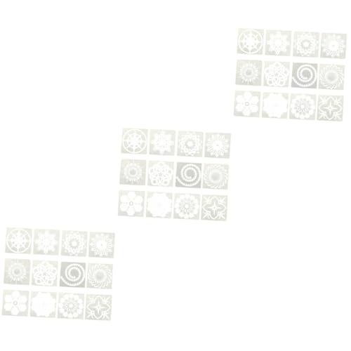 DOITOOL 3 Sätze Teiliges Mandala Schablonen Set Für Kreative Malprojekte Wiederverwendbare Diy Schablonen Mit Vielfältigen Mustern Für Kunsthandwerk Und Dekoration 12 Stück * 3 von DOITOOL