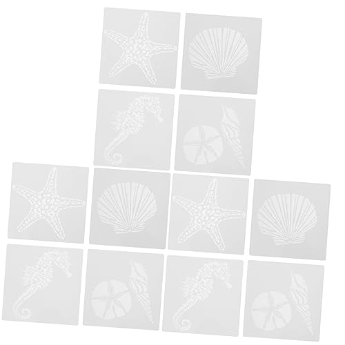 DOITOOL 3 Sätze Teiliges Meeres Malvorlagen Schablonen Hollow Out Stencils Für Wiederverwendbare Malvorlagen Für Wände Und Kreative Projekte Für Diy Kunsthandwerk 8 Stück * 3 von DOITOOL