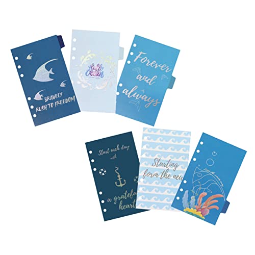 DOITOOL 3 Sätze Teiliges Nachfüllpapier Für Ringbuch Handgefertigte Trennblätter Mit Maritimem Design Schule Büro Und Persönliche Notizen 6 Stück * 3 DOITOOL 3 Sätze Teiliges Nachfüllpapier Für Ringbuch Handgefertigte Trennblätter Mit Maritimem Design Schule Büro Und Persönliche Notizen 6 Stück * 3 von DOITOOL