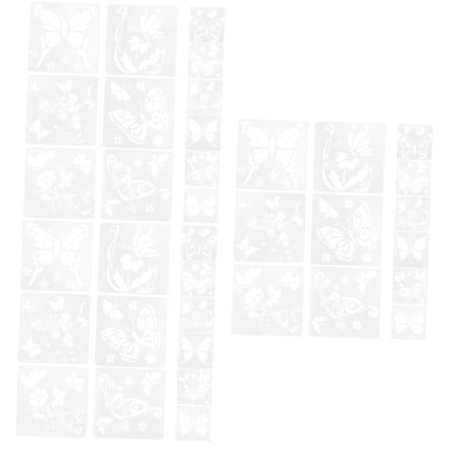 DOITOOL 3 Sätze Teiliges Schmetterlings Schablonen Für Diy Malerei Wiederverwendbare Malvorlagen Für Wände Und Möbel Pet Material Für Bastelprojekte 12 Stück * 3 von DOITOOL