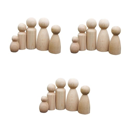 DOITOOL 3 Sätze Teiliges Set Unbemalten Holzpuppen Für Diy Kunst Kreative Holzfiguren Zum Malen Und Basteln Für Mädchen Mädchen Kleine Puppen 5 Stück * 3 DOITOOL 3 Sätze Teiliges Set Unbemalten Holzpuppen Für Diy Kunst Kreative Holzfiguren Zum Malen Und Basteln Für Mädchen Mädchen Kleine Puppen 5 Stück * 3 von DOITOOL
