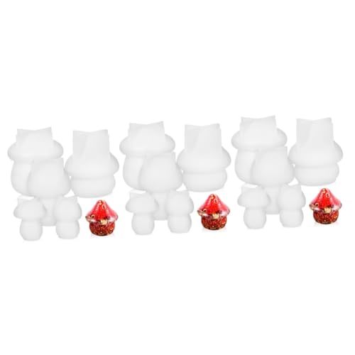 DOITOOL 3 Sätze Teiliges Silikonpilz Formenset Für Diy Projekte Langlebige Epoxidharz Gießform Praktische Aufbewahrung Für Kleine Gegenstände Einfach Zu Entformen Für 5 Stück * 3 von DOITOOL