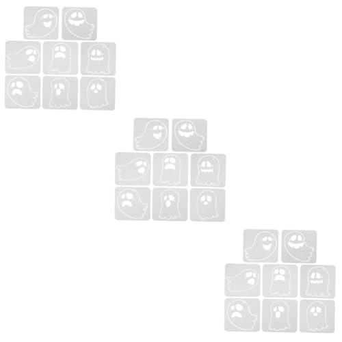 DOITOOL 3 Sätze Teiliges Wiederverwendbares Halloween Gespenster Schablonen Diy Wanddekoration Malen Sprühen Zeichnen Für Kreative Bastelprojekte Und Feiertagsdekorationen 8 Stücke * 3 von DOITOOL