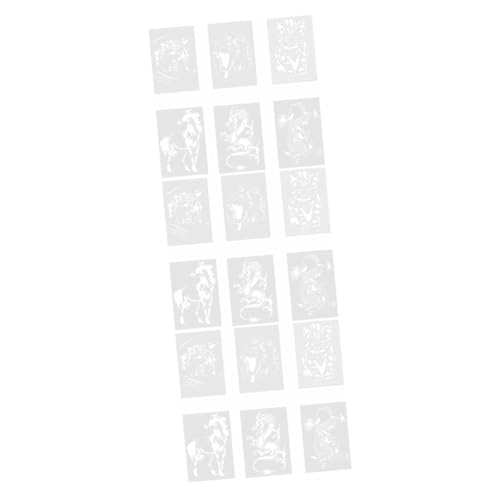 DOITOOL 3 Sätze Tier Malvorlagen Für Lustige Schablonen Karton Für Zeichnen Und Basteln Für Diy Projekte Und Scrapbooking Zufälliger Stil 6 Stück * 3 von DOITOOL