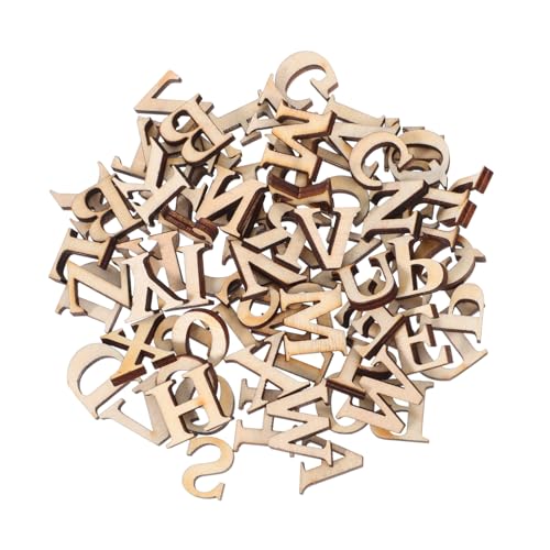 DOITOOL 3 Sätze Tlg Holzbuchstaben Großbuchstaben Alphabet Holzchips Unbemalt DIY Basteln Lernspielzeug Buchstabenerkennung Frühpädagogik Holz Buchstaben für Kunsthandwerk von DOITOOL