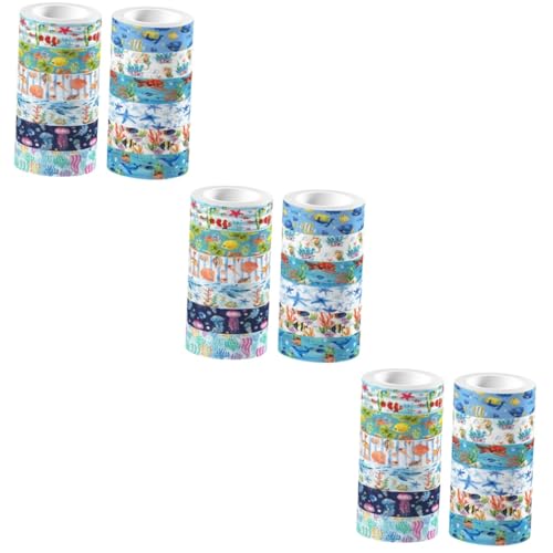 DOITOOL 3 Sätze Unterwasserbiotape Aufkleber-scrapbooking Journaling Schrott Ästhetische Aufkleber Für Scrapbook-washi-tape Aufkleberband Blaues Washi-tape Washi Tape Pastell 12 Rollen * 3 DOITOOL 3 Sätze Unterwasserbiotape Aufkleber-scrapbooking Journaling Schrott Ästhetische Aufkleber Für Scrapbook-washi-tape Aufkleberband Blaues Washi-tape Washi Tape Pastell 12 Rollen * 3 von DOITOOL