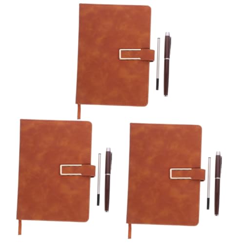 DOITOOL 3 Sätze Vintage Notizbuch mit PU Schnalle Business Planer Notizblock Set Leichtes Langlebiges Journal für Tägliche Planung Tragbares Schreibheft mit Stift für Büro Schule und DOITOOL 3 Sätze Vintage Notizbuch mit PU Schnalle Business Planer Notizblock Set Leichtes Langlebiges Journal für Tägliche Planung Tragbares Schreibheft mit Stift für Büro Schule und von DOITOOL