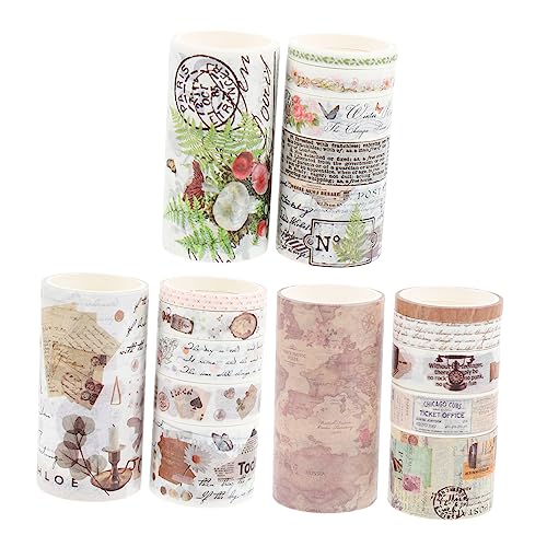 DOITOOL 3 Sätze Vintage Washi Tape Set Kreative Diy Klebebänder für Scrapbooking und Journals Dekorativ und Leicht Abziehbar für Ihre Persönliche Gestaltung von DOITOOL