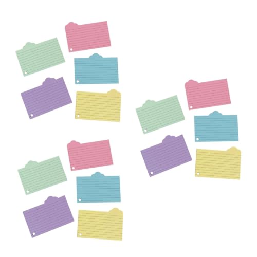 DOITOOL 3 Sätze Vokabelheft Aus Notizpapier Farbig Rosa Index Material Studenten Registerkarten Für Karteikarten Ausgekleidete Notizbilder Sprachkarten Schüler-notizblöcke 125 Blätter * 3 von DOITOOL