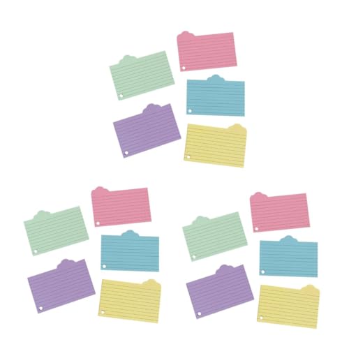 DOITOOL 3 Sätze Vokabelheft Aus Notizpapier Revision Registerkarten Leere Karten Flashcard Farbe Student Leere Karteikarten Lernkarten Karteikarten Zum Lernen Wortkarten 125 Blätter * 3 von DOITOOL