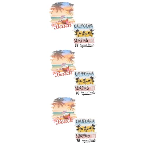 DOITOOL 3 Sätze Wärmeübertragungsaufkleber Thema Thermal- Überweisungen Kleidungsstück Kleidungsflicken Bügeln Hitze Vinyl Übertragen Patch Flecken Hemden Bügelbilder Plastik 2 Stück * 3 von DOITOOL